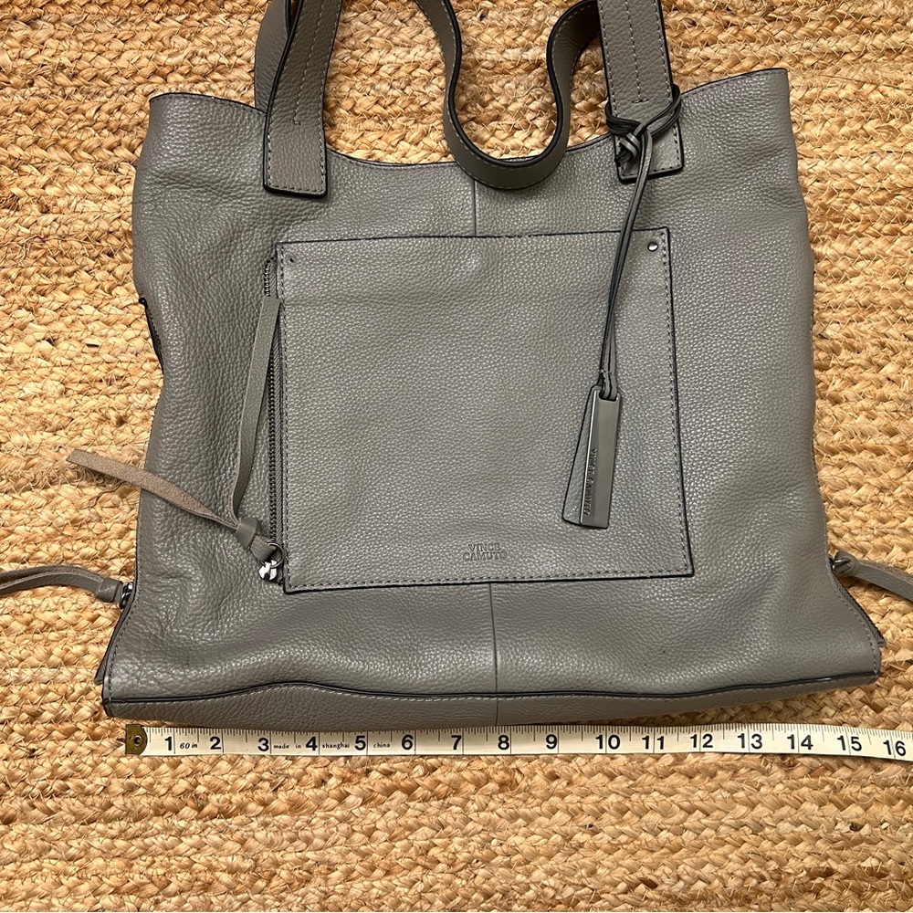 Vince Camuto Gray Leather Tote - Picture 6 of 6